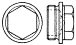 DIN 7604 Пробка (заглушка) резьбовая с шестигранной головкой и фланцем